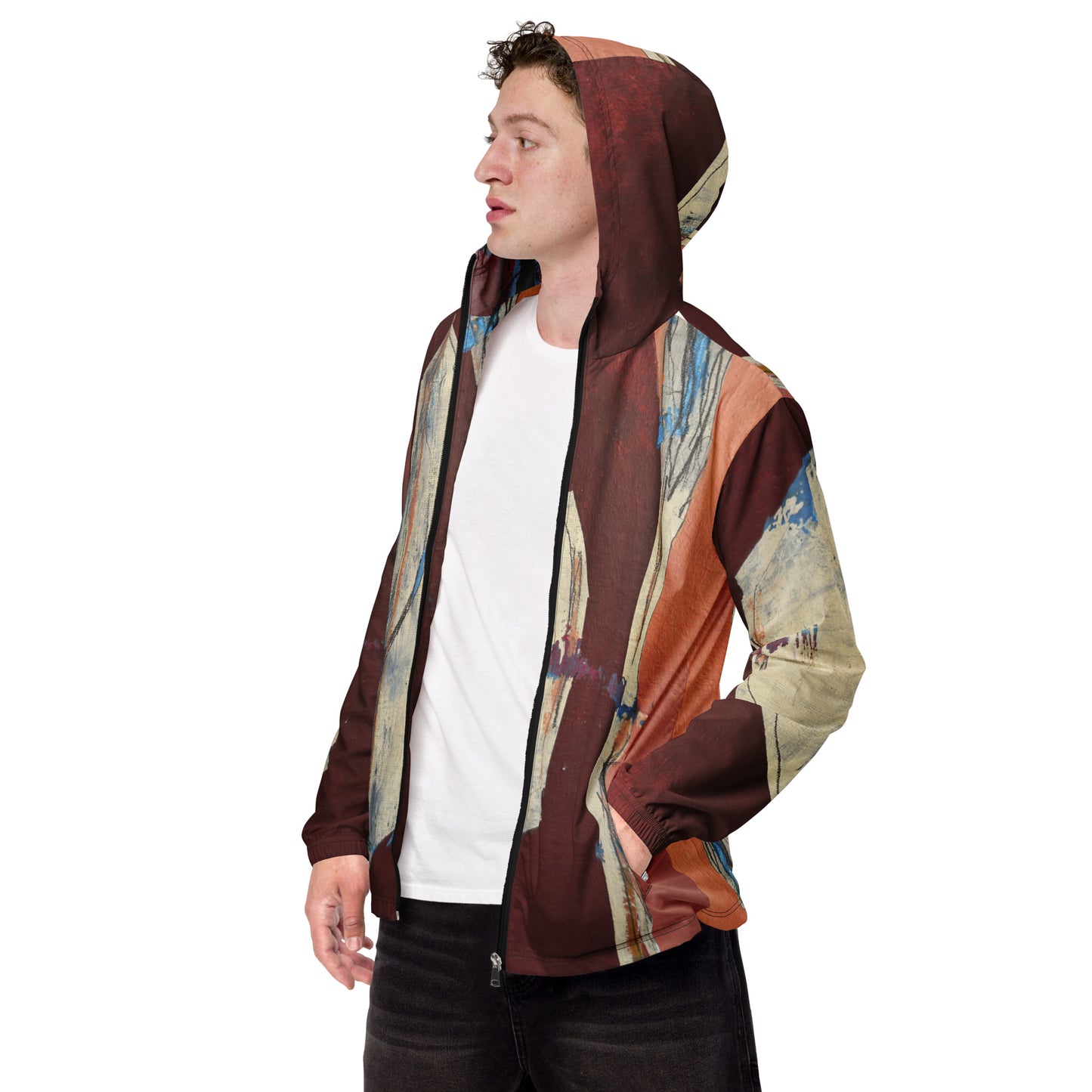 Unisex Windbreaker Jacket – Abstract All-Over Print | VEER Studio