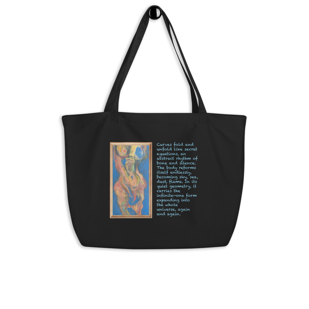 Large Organic Tote Bag – “Woman in Blue” | VEER Studio