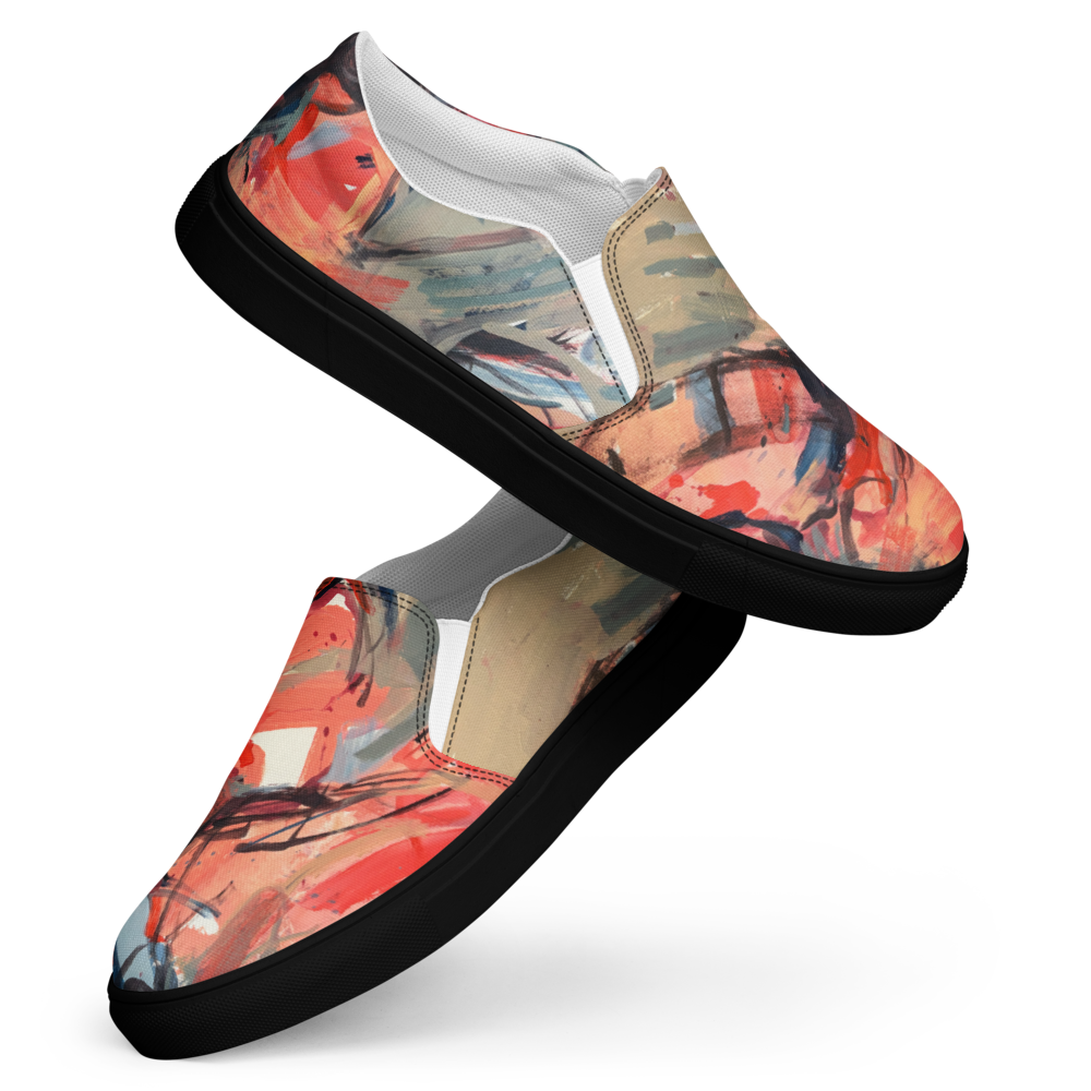 Men’s Slip-On Canvas Shoes – “Dance on Fire” | VEER Studio