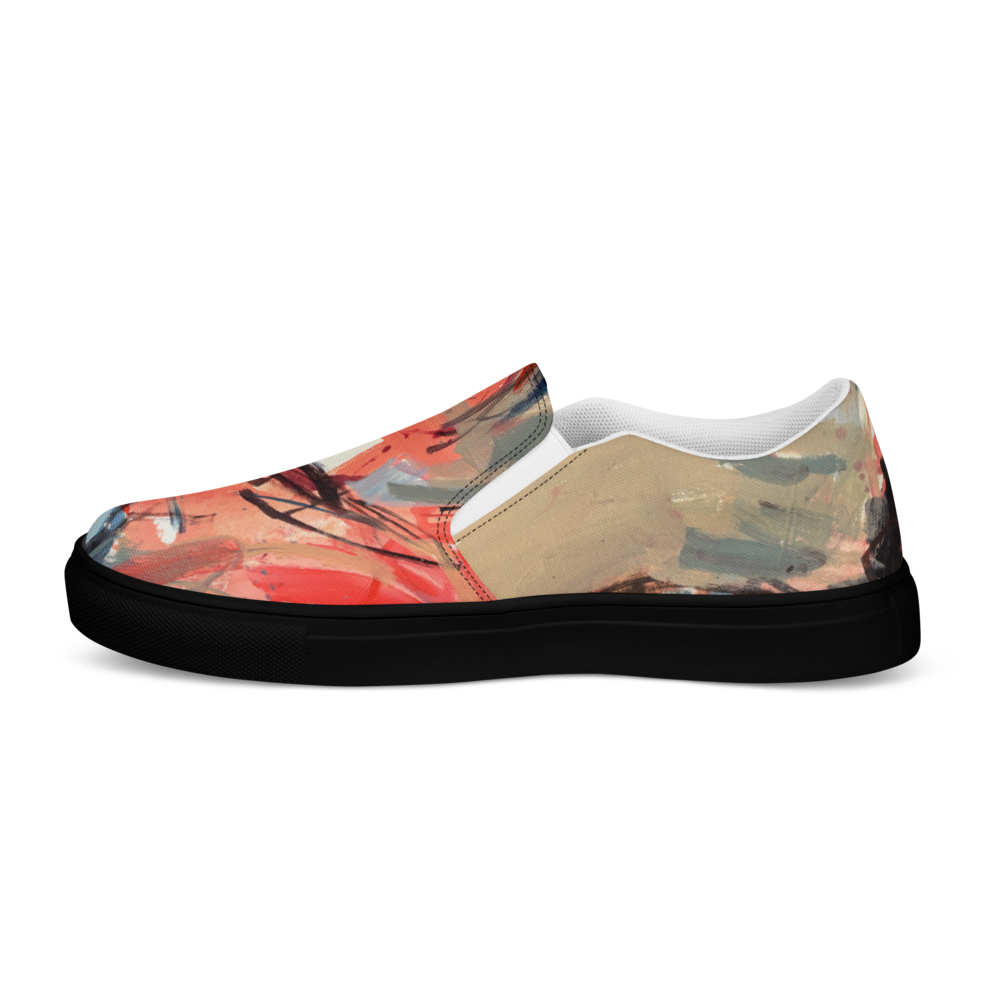 Men’s Slip-On Canvas Shoes – “Dance on Fire” | VEER Studio