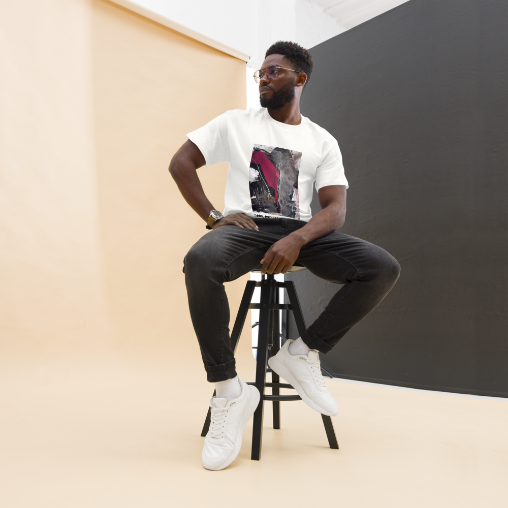 Unisex T-Shirt – “Pink Echoes / Soon Only Art Will Survive” | VEER Studio