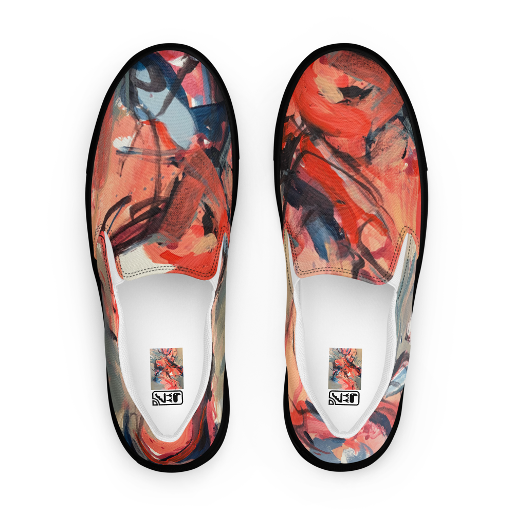 Women’s Slip-On Canvas Shoes – “Dance on Fire” | VEER Studio