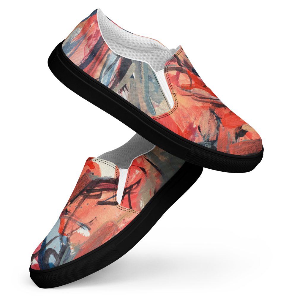 Women’s Slip-On Canvas Shoes – “Dance on Fire” | VEER Studio