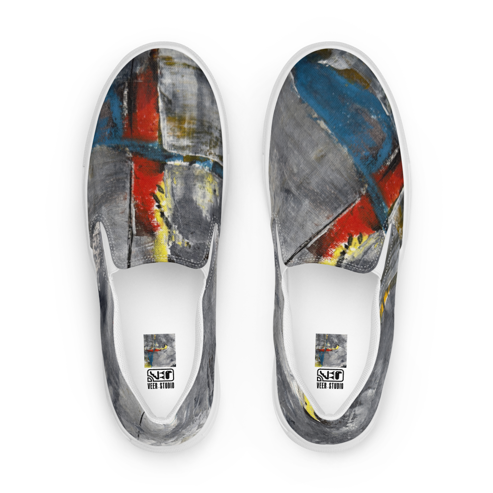 Women’s Slip-On Canvas Shoes – “Sparks and Ashes” | VEER Studio