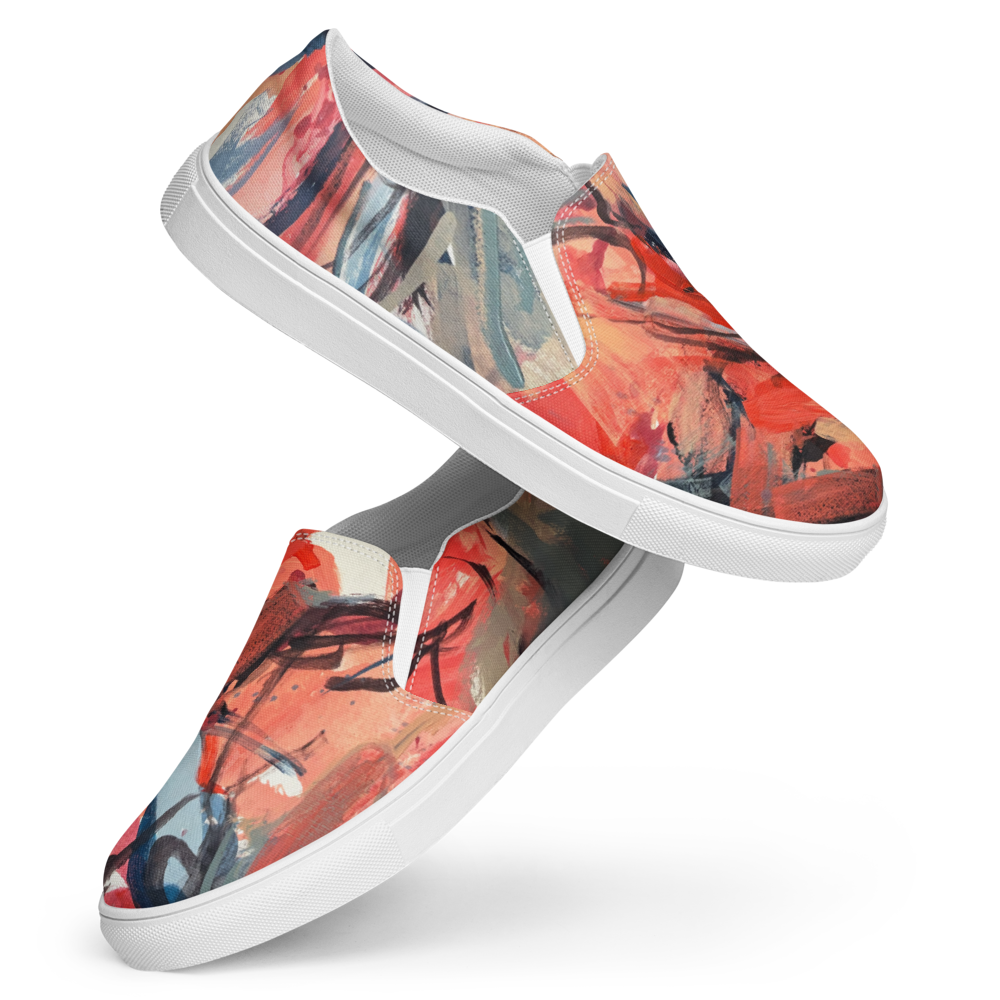 Women’s Slip-On Canvas Shoes – “Dance on Fire” | VEER Studio