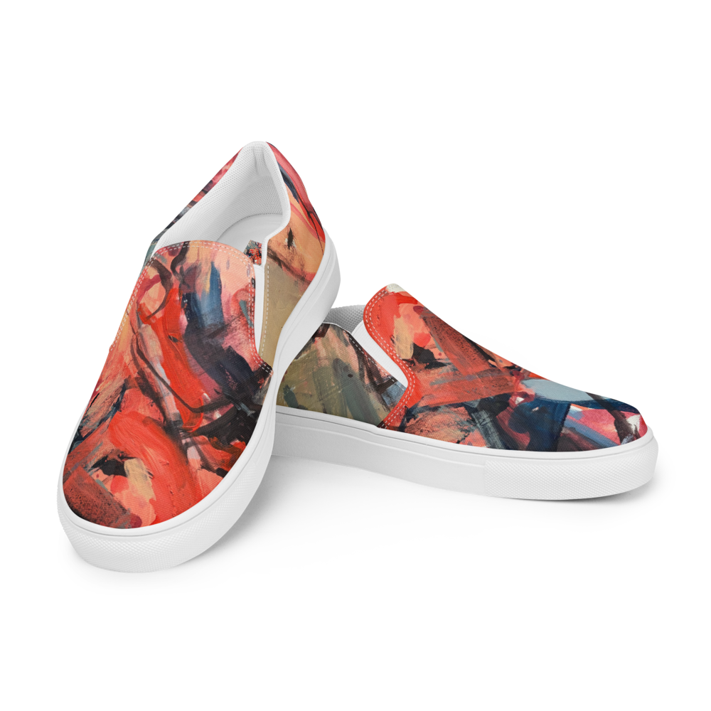 Women’s Slip-On Canvas Shoes – “Dance on Fire” | VEER Studio