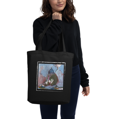 Organic Cotton Tote Bag – “The Soul of a Pear” Abstract Art | VEER Studio