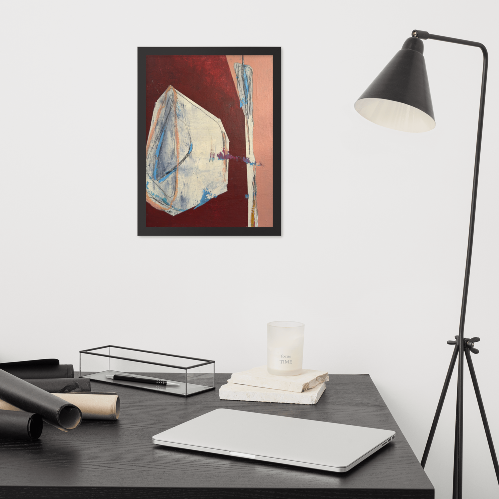 Framed Poster – “Falling into the Pink” | VEER Studio