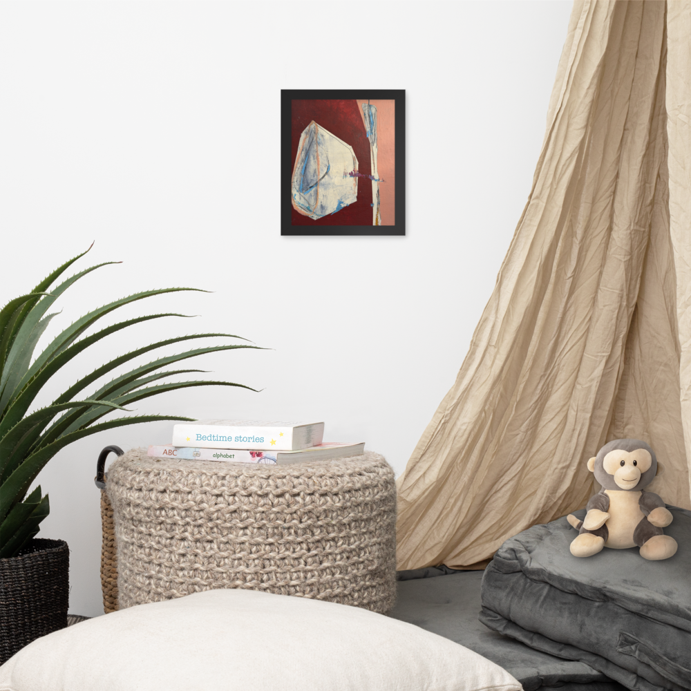 Framed Poster – “Falling into the Pink” | VEER Studio