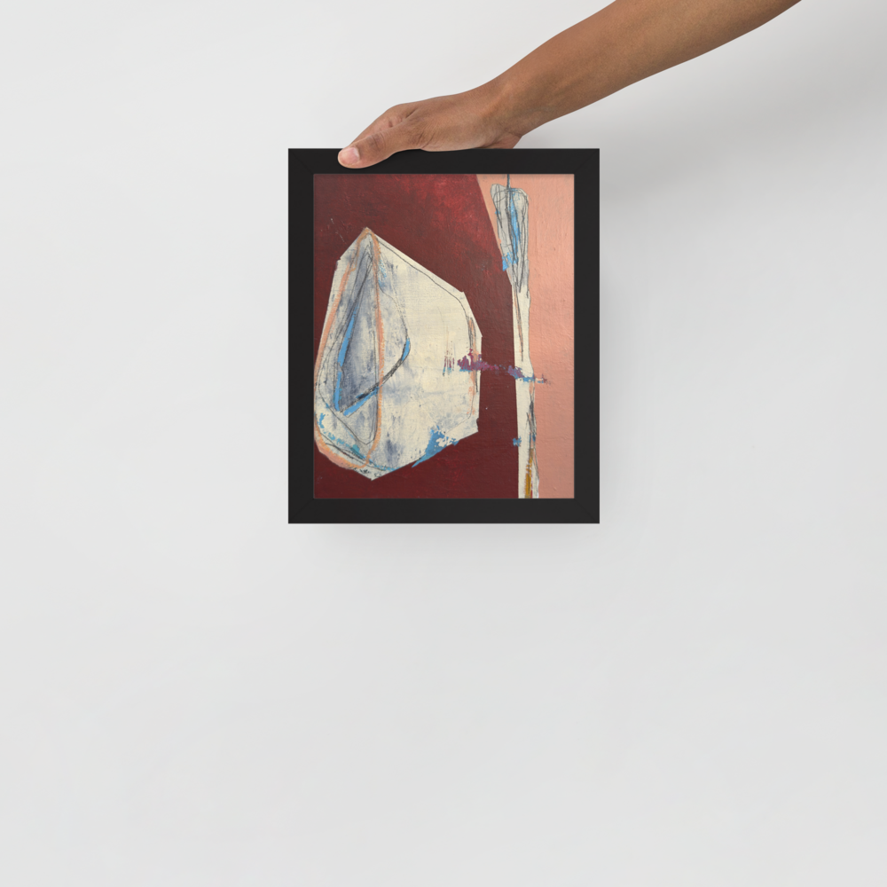 Framed Poster – “Falling into the Pink” | VEER Studio