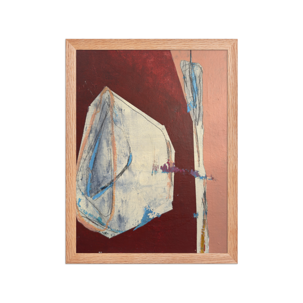 Framed Poster – “Falling into the Pink” | VEER Studio