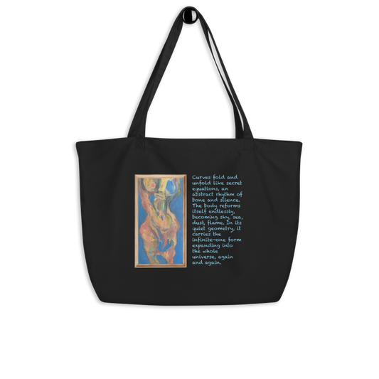 Large Organic Tote Bag – “Woman in Blue” | VEER Studio