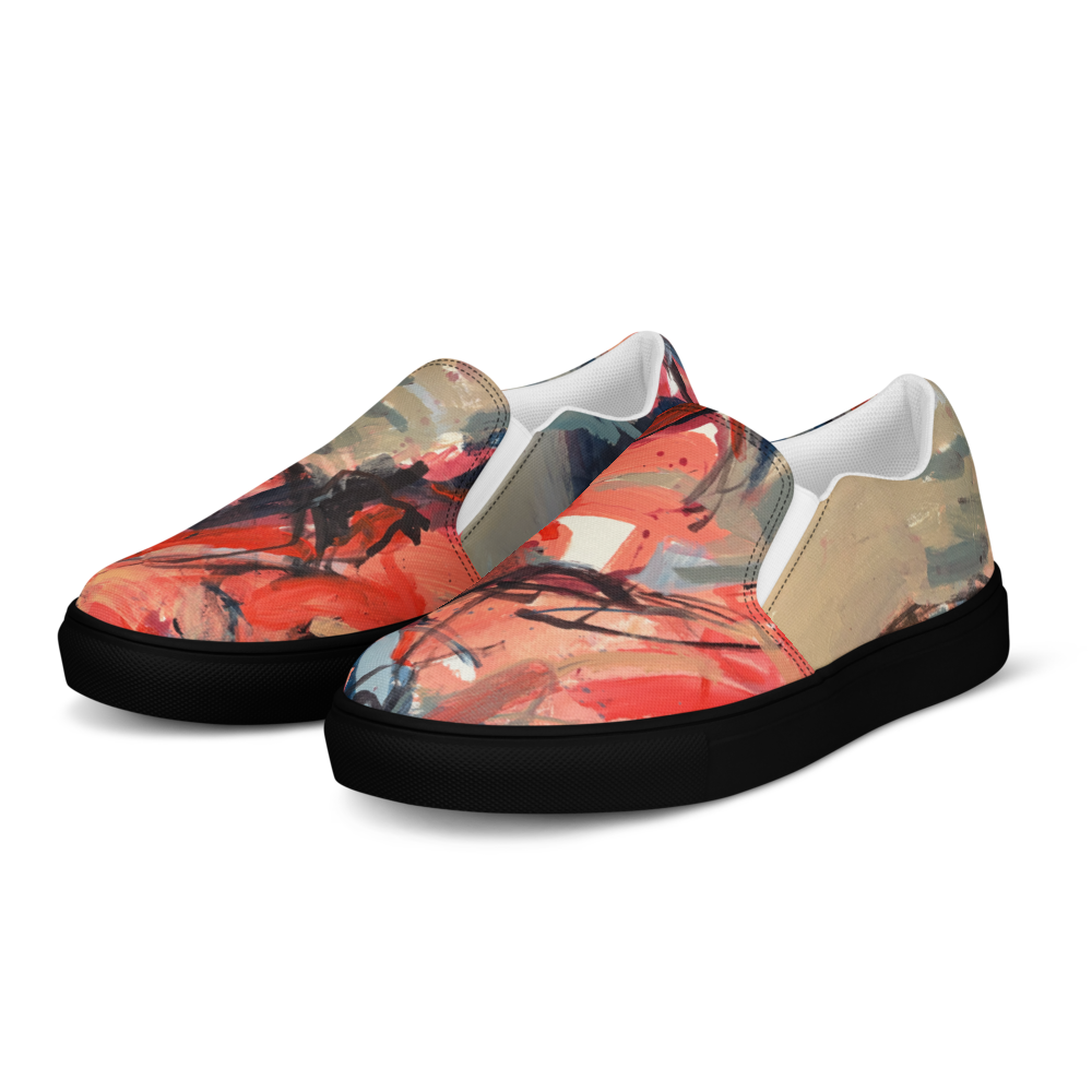 Men’s Slip-On Canvas Shoes – “Dance on Fire” | VEER Studio