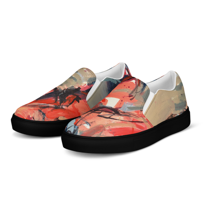 Men’s Slip-On Canvas Shoes – “Dance on Fire” | VEER Studio