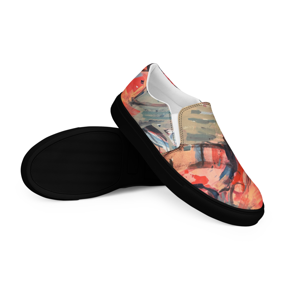 Men’s Slip-On Canvas Shoes – “Dance on Fire” | VEER Studio