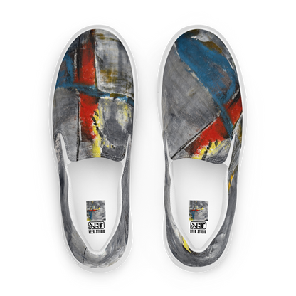 Women’s Slip-On Canvas Shoes – “Sparks and Ashes” | VEER Studio