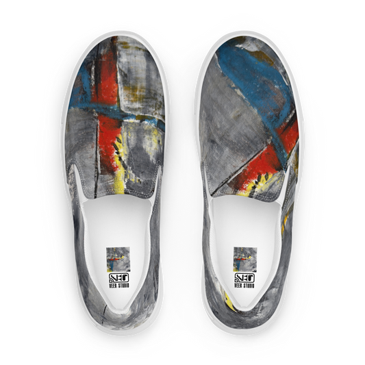 Chaussures à enfiler pour femme, motif abstrait – Streetwear en toile par VEER Studio