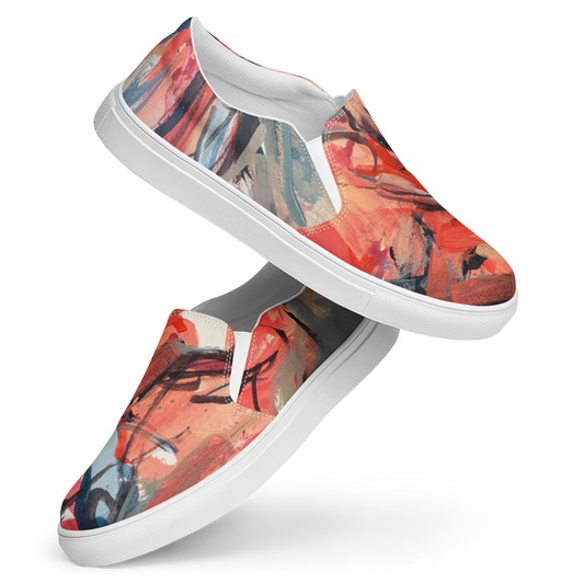 Women’s Slip-On Canvas Shoes – “Dance on Fire” | VEER Studio