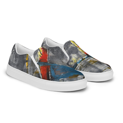 Women’s Slip-On Canvas Shoes – “Sparks and Ashes” | VEER Studio