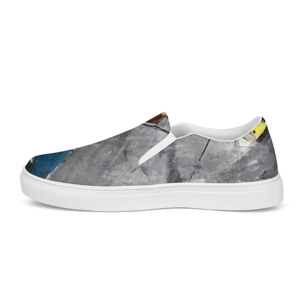 Women’s Slip-On Canvas Shoes – “Sparks and Ashes” | VEER Studio