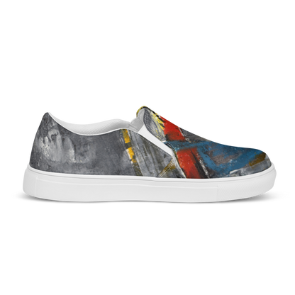 Women’s Slip-On Canvas Shoes – “Sparks and Ashes” | VEER Studio
